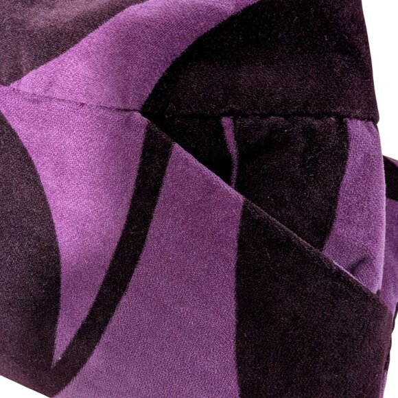 Boden Womens Size 8R Purple Velvet Tulips Pattern Pockets A-Line Mini Skirt Flaw - Picture 4 of 8